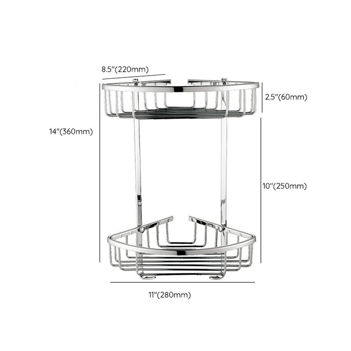 Lisslune | Modern Bathroom Hardware Paper Holder Bathroom Shelf Silver Bathroom Accessory Set