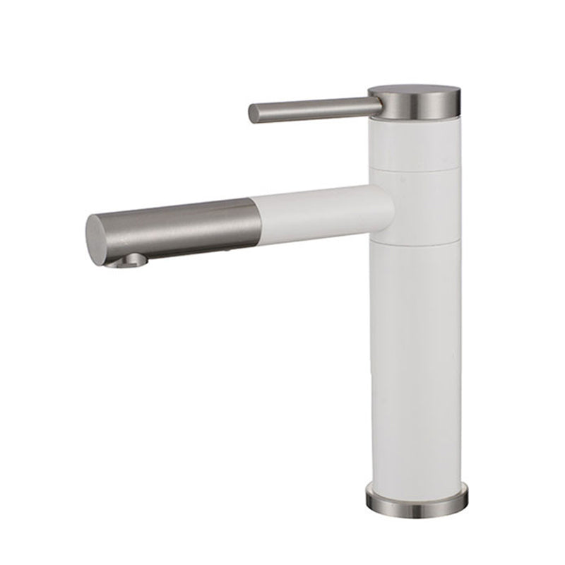 Lisslune | Modern Vessel Sink Faucet Stainless Steel Single Handle Low Arc Pull Down Vessel Faucet