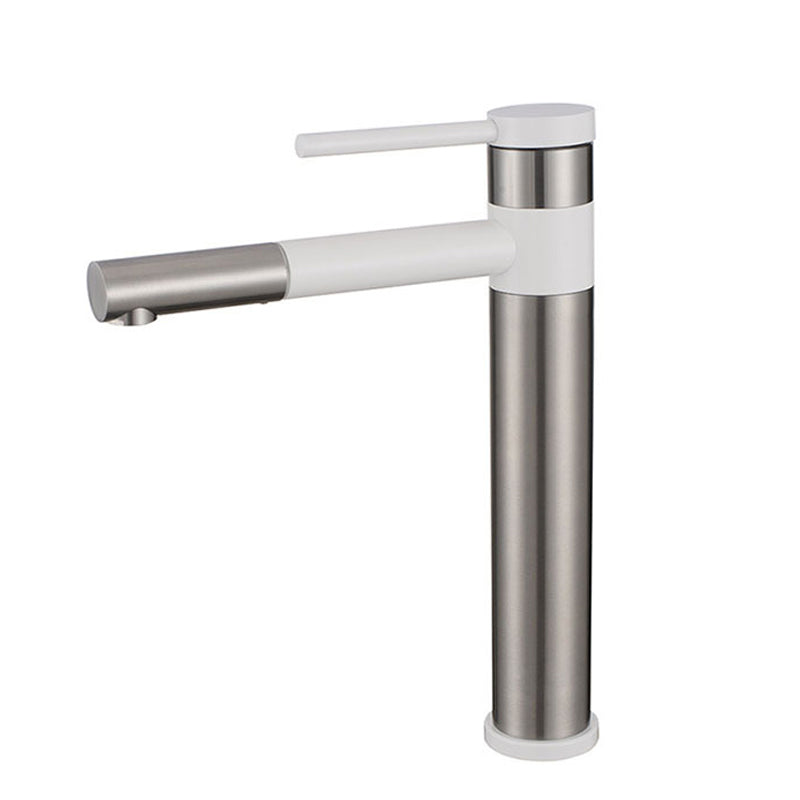 Lisslune | Modern Vessel Sink Faucet Stainless Steel Single Handle Low Arc Pull Down Vessel Faucet