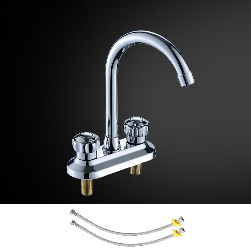 Lisslune | High Arch Conversion Faucet Two Handle Brass Sink Faucet for the Bathroom
