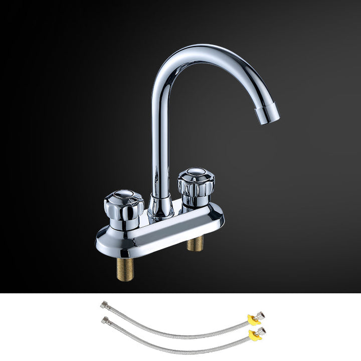 Lisslune | High arch conversion faucet two-handle brass sink faucet for the bathroom