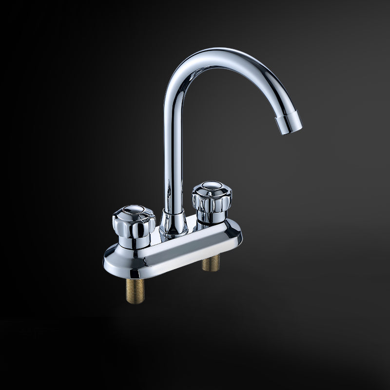 Lisslune | High Arch Conversion Faucet Two Handle Brass Sink Faucet for the Bathroom
