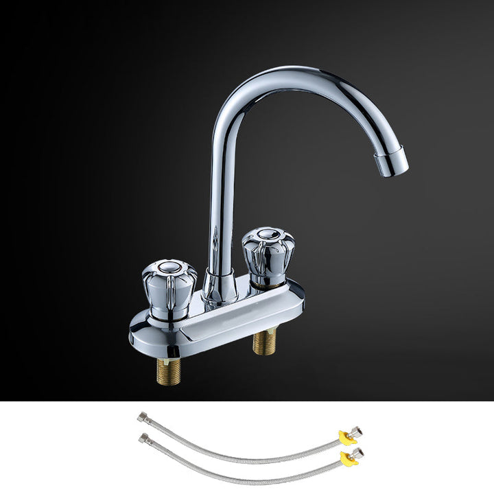 Lisslune | High arch conversion faucet two-handle brass sink faucet for the bathroom
