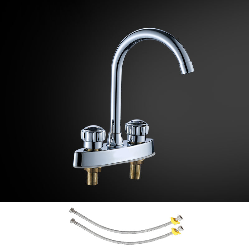 Lisslune | High arch conversion faucet two-handle brass sink faucet for the bathroom