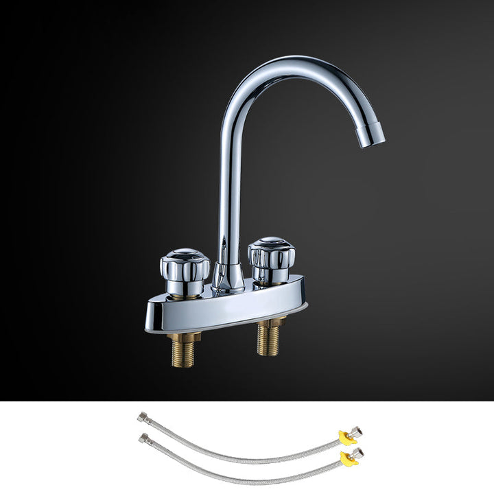 Lisslune | High arch conversion faucet two-handle brass sink faucet for the bathroom