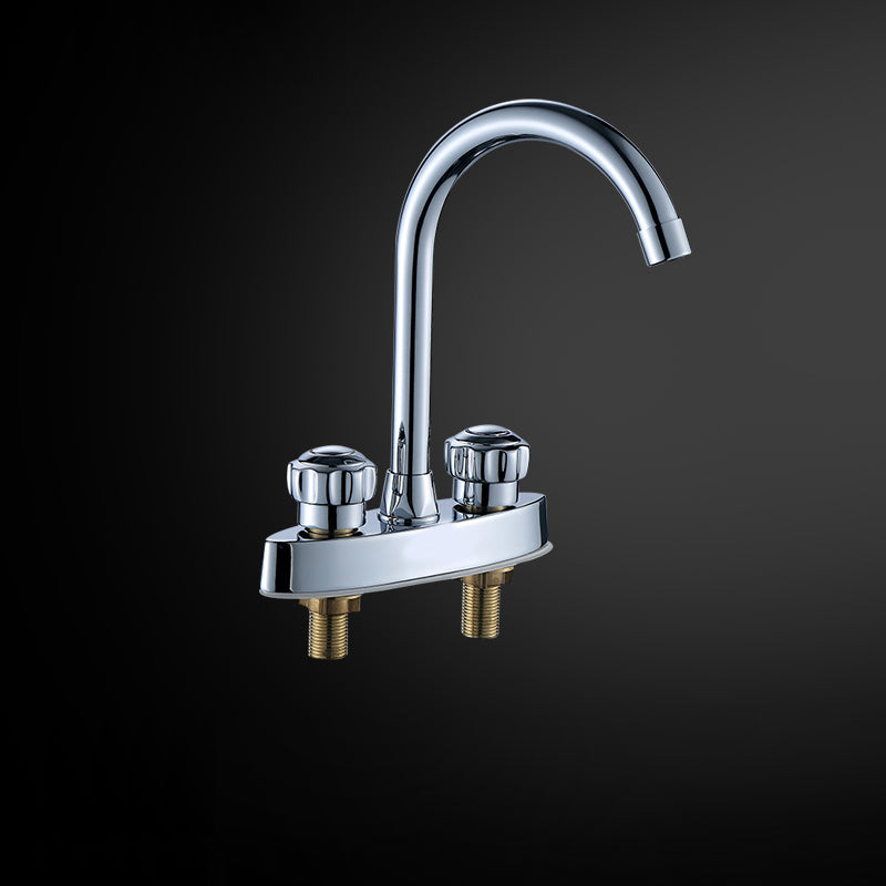 Lisslune | High Arch Conversion Faucet Two Handle Brass Sink Faucet for the Bathroom