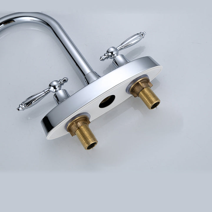 Lisslune | High Arch Conversion Faucet Two Handle Brass Sink Faucet for the Bathroom