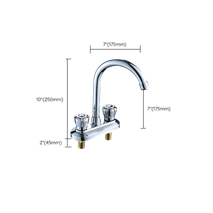 Lisslune | High Arch Conversion Faucet Two Handle Brass Sink Faucet for the Bathroom
