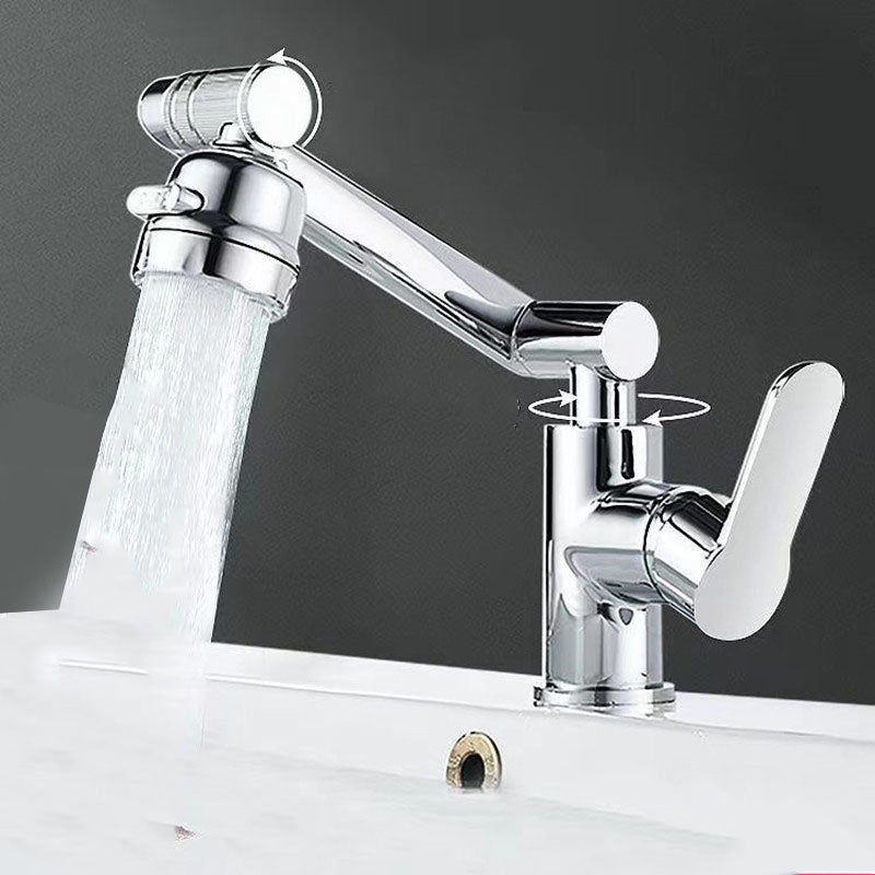 Lisslune | Modern Sink Faucet Stainless Steel Lever Handle Low Arc Sink Faucet