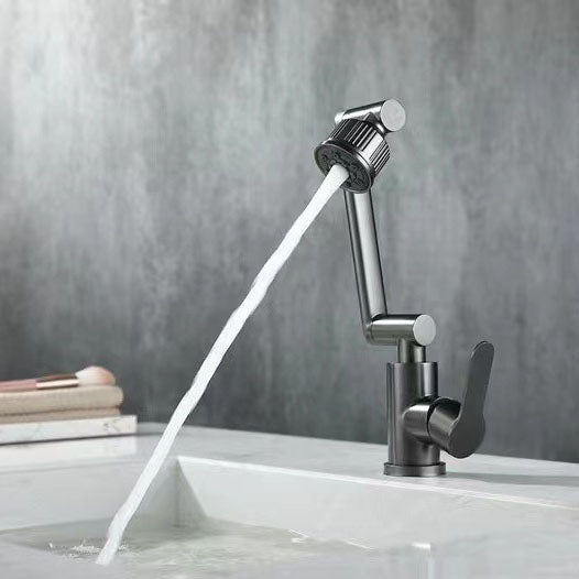 Lisslune | Modern Sink Faucet Stainless Steel Lever Handle Low Arc Sink Faucet