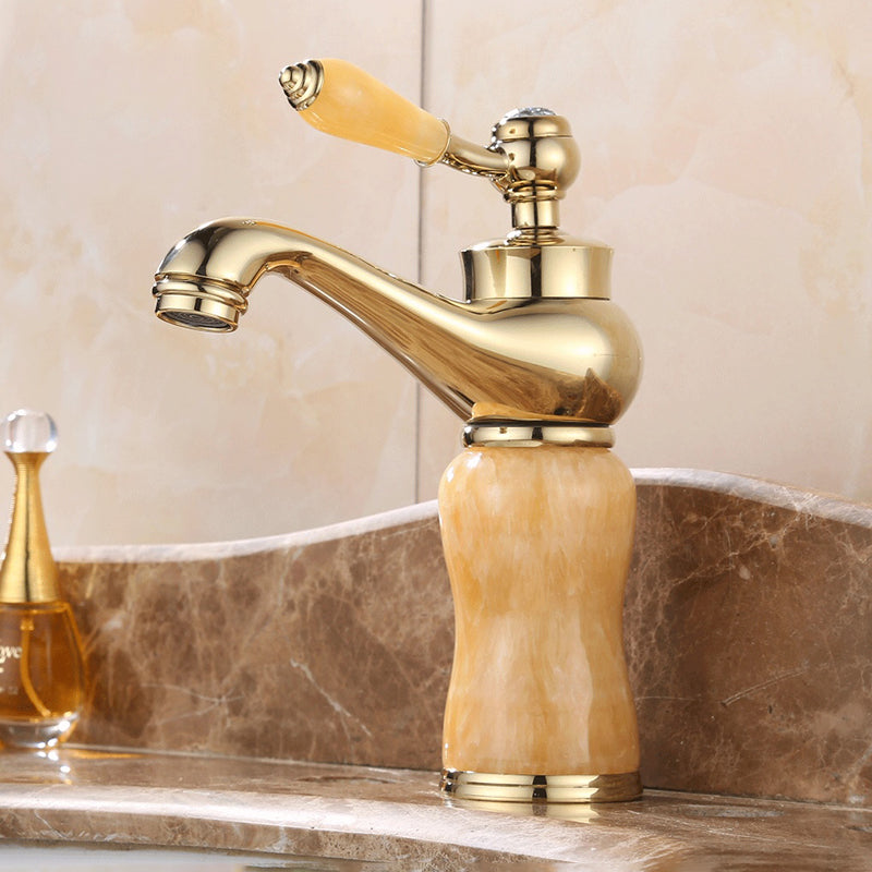 Lisslune | Luxury Vessel Faucet Brass Lever Handles Low Arc Sink Faucet