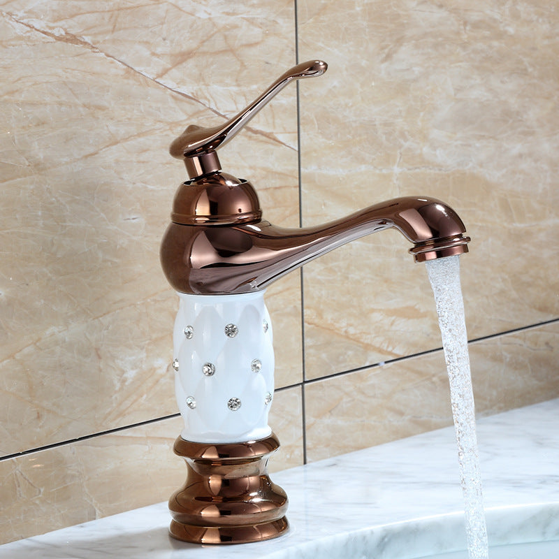 Lisslune | Luxury Vessel Faucet Brass Lever Handles Low Arc Sink Faucet