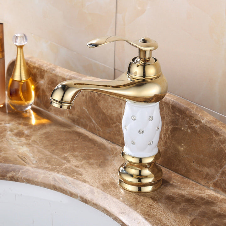 Lisslune | Luxury Vessel Faucet Brass Lever Handles Low Arc Sink Faucet
