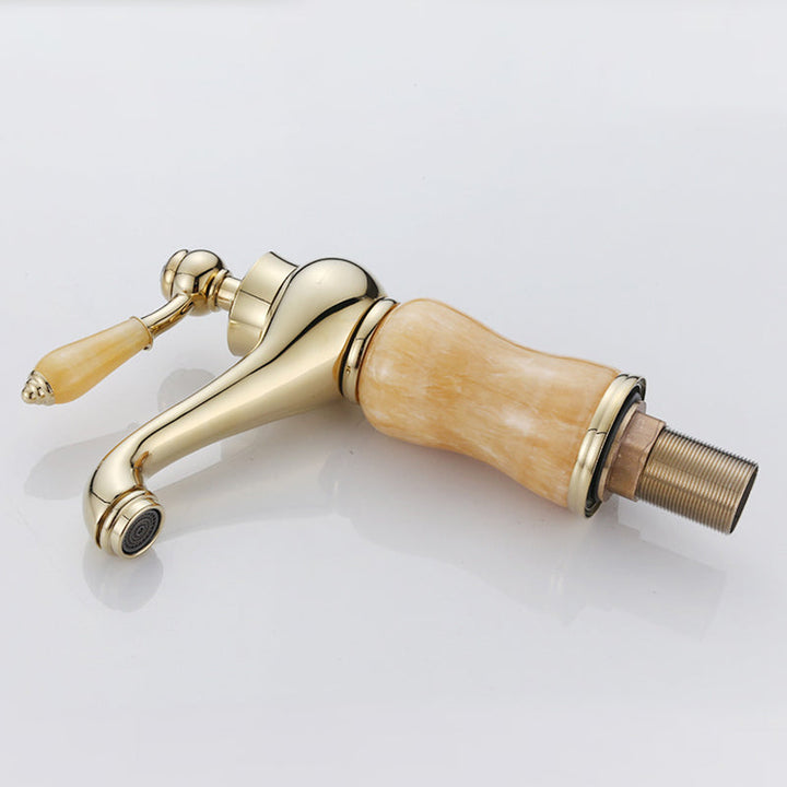Lisslune | Luxury Vessel Faucet Brass Lever Handles Low Arc Sink Faucet