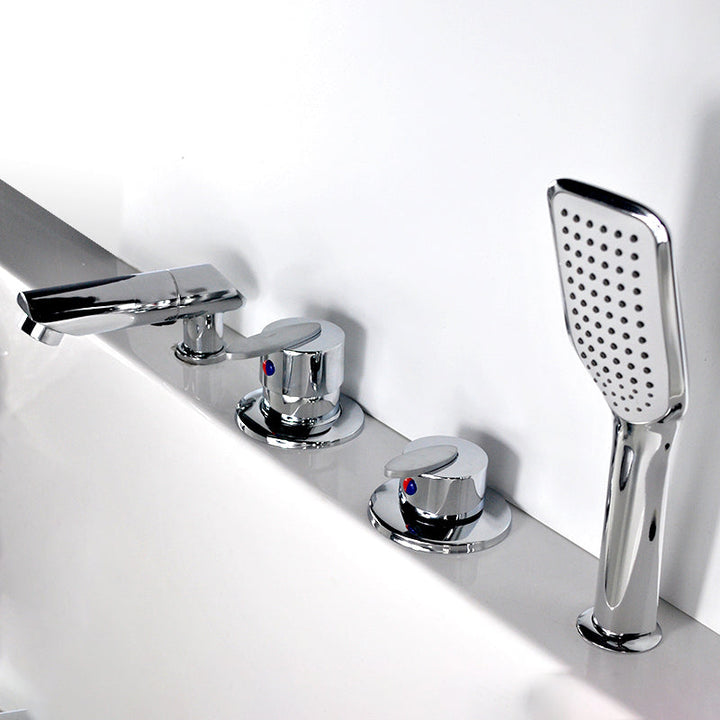 Lisslune | Wall-mounted Copper Roman Bathtub Faucet Low Arc Roman Bathtub Filler Trim