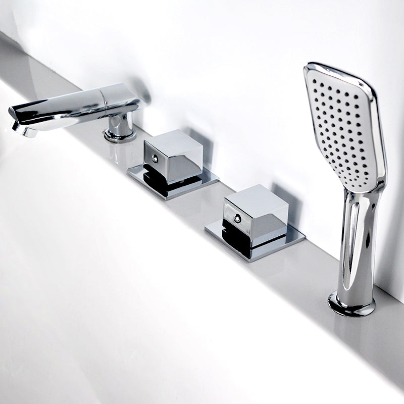 Lisslune | Wall-mounted Copper Roman Bathtub Faucet Low Arc Roman Bathtub Filler Trim