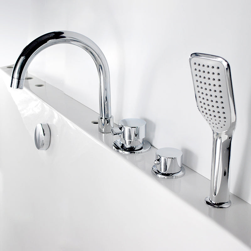 Lisslune | Wall-mounted Copper Roman Bathtub Faucet Low Arc Roman Bathtub Filler Trim