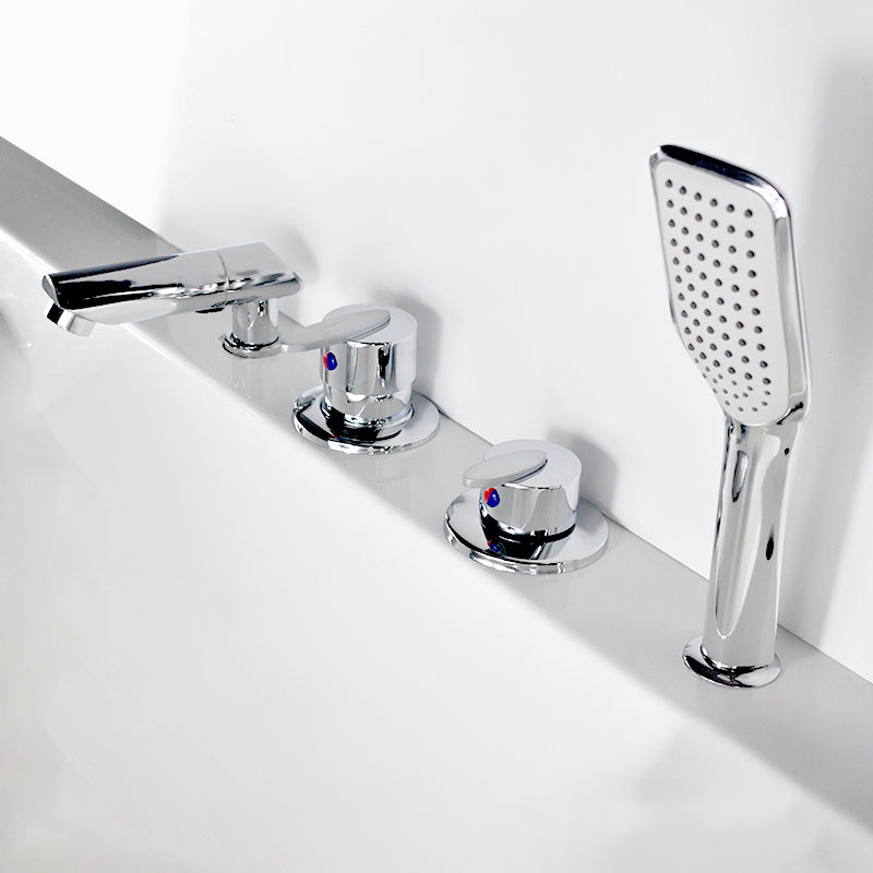Lisslune | Wall-mounted Copper Roman Bathtub Faucet Low Arc Roman Bathtub Filler Trim