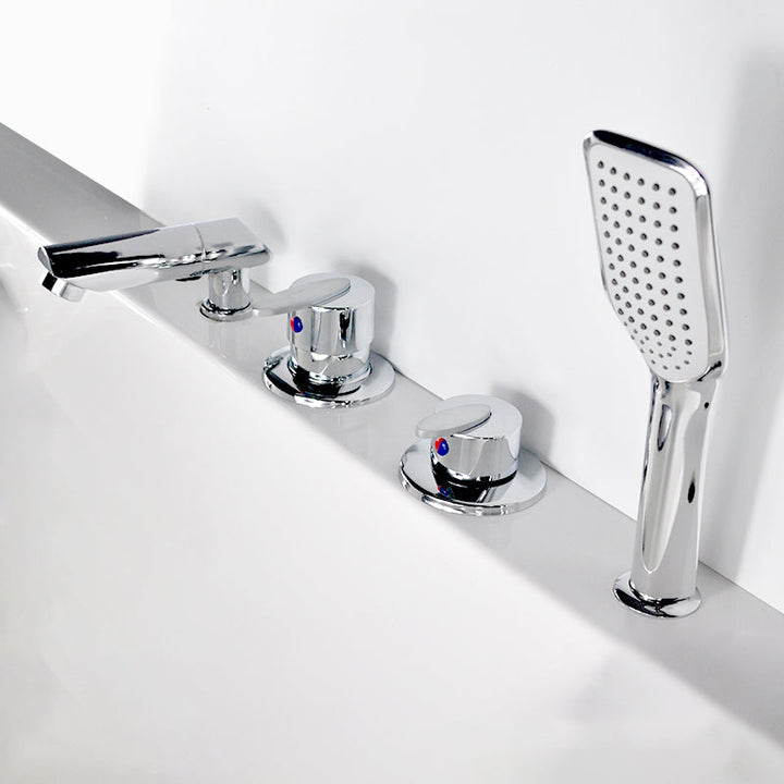 Lisslune | Wall-mounted Copper Roman Bathtub Faucet Low Arc Roman Bathtub Filler Trim