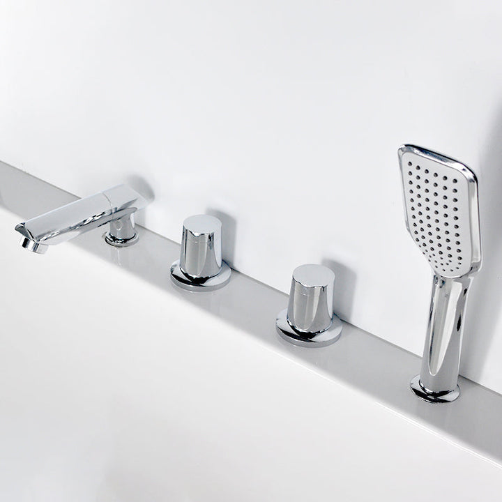 Lisslune | Wall-mounted Copper Roman Bathtub Faucet Low Arc Roman Bathtub Filler Trim