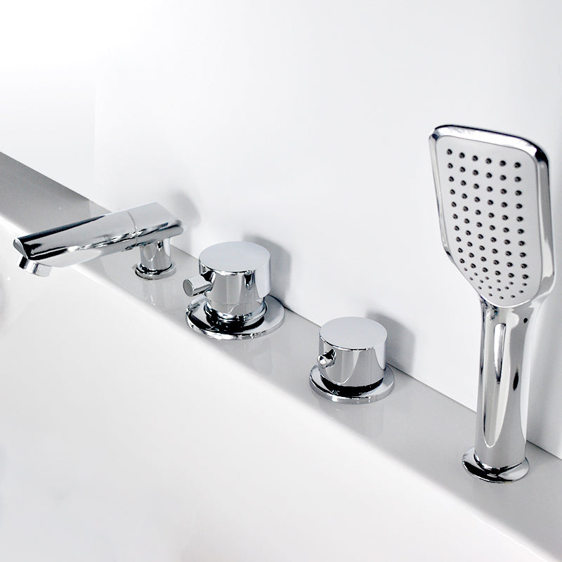 Lisslune | Wall-mounted Copper Roman Bathtub Faucet Low Arc Roman Bathtub Filler Trim