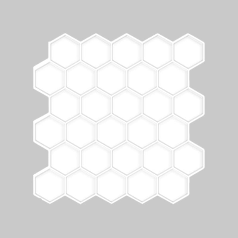 Lisslune | Peel-and-Stick Tiles Hexagonal Waterproof PVC Peel & Stick Mosaic Tile for Shower