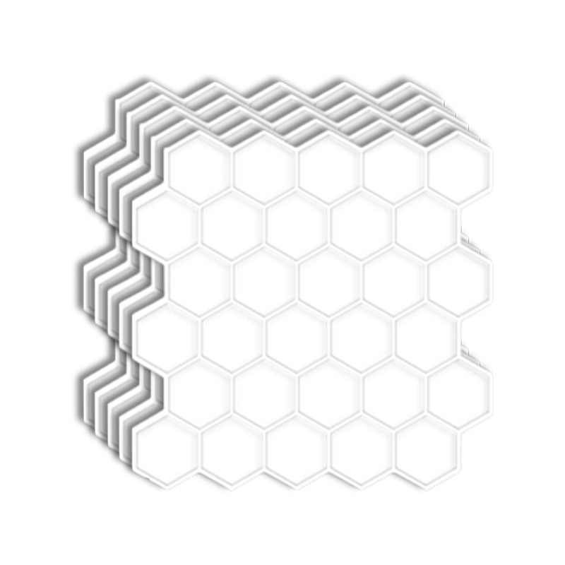 Lisslune | Peel-and-Stick Tiles Hexagonal Waterproof PVC Peel & Stick Mosaic Tile for Shower