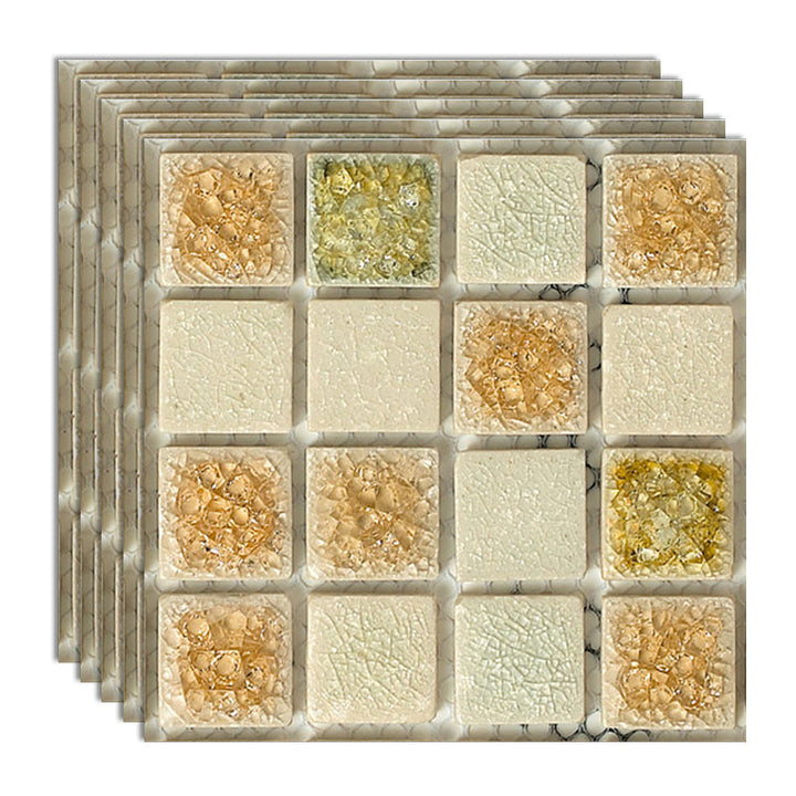 Lisslune | Peel & Stick Mosaic Tiles PVC Square Stain Resistant Peel and Stick Tiles 20-Pack