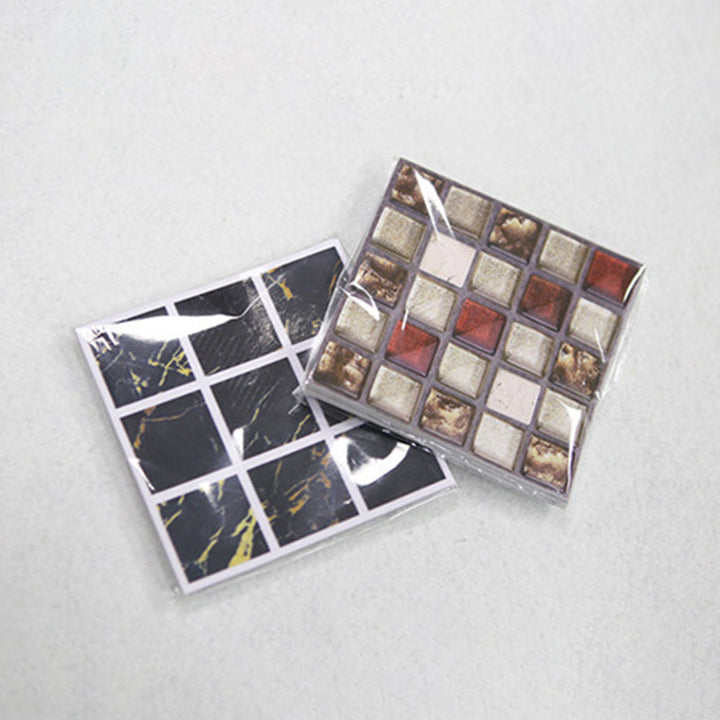 Lisslune | Peel & Stick Mosaic Tiles PVC Square Stain Resistant Peel and Stick Tiles 20-Pack