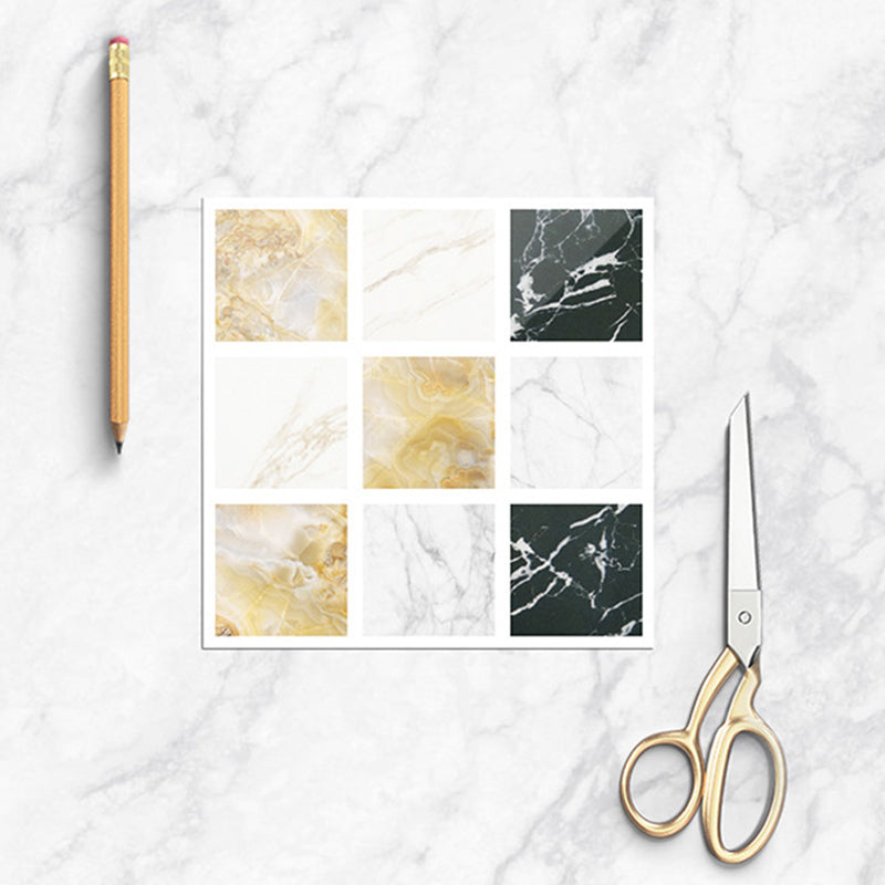 Lisslune | Peel & Stick Mosaic Tiles PVC Square Stain Resistant Peel and Stick Tiles 20-Pack