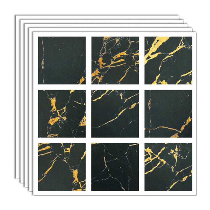Lisslune | Peel & Stick Mosaic Tiles PVC Square Stain Resistant Peel and Stick Tiles 20-Pack