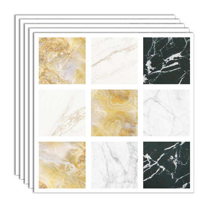 Lisslune | Peel & Stick Mosaic Tiles PVC Square Stain Resistant Peel and Stick Tiles 20-Pack