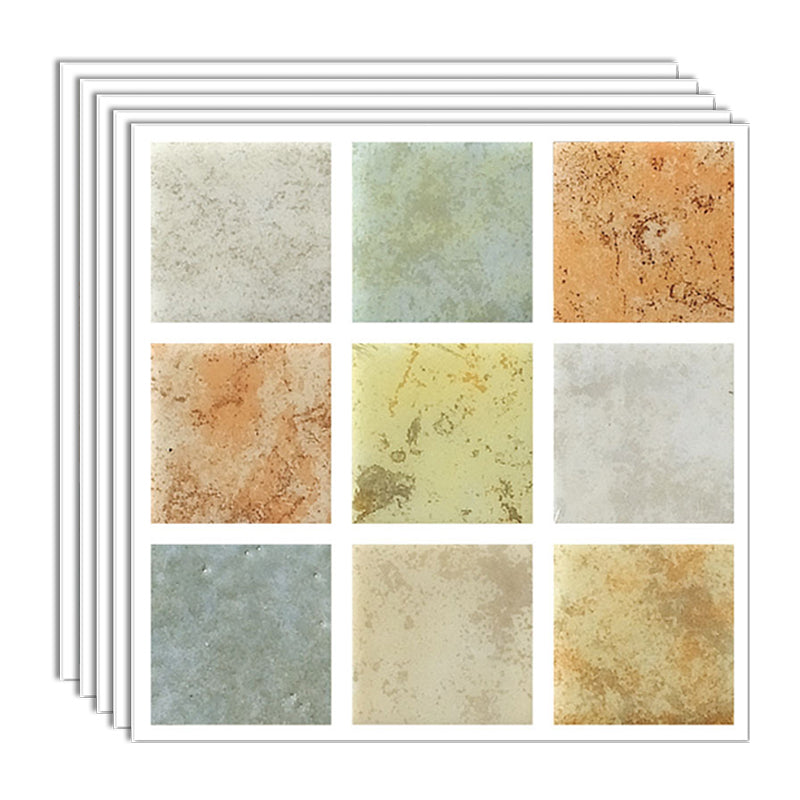 Lisslune | Peel & Stick Mosaic Tiles PVC Square Stain Resistant Peel and Stick Tiles 20-Pack