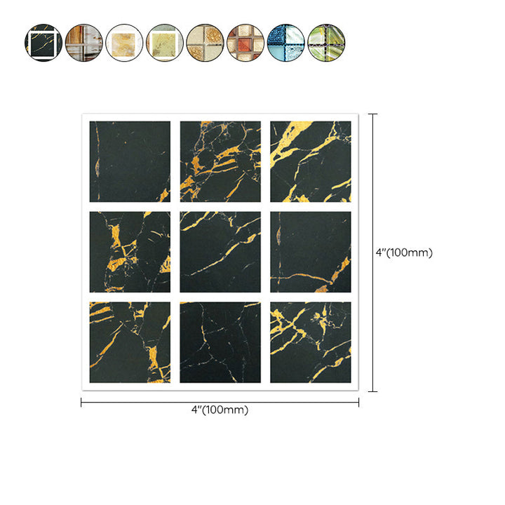 Lisslune | Peel & Stick Mosaic Tiles PVC Square Stain Resistant Peel and Stick Tiles 20-Pack