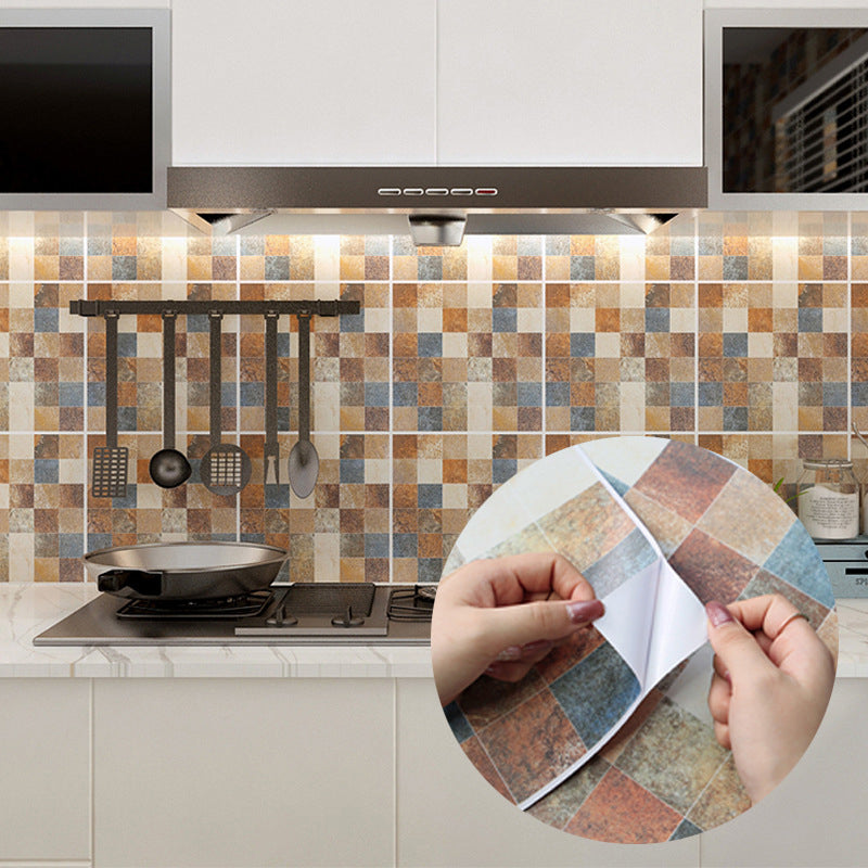 Lisslune | Peel & Stick Tiles Square Stain Resistant Plastic Peel and Stick Tiles for Kitchen 20 Pack