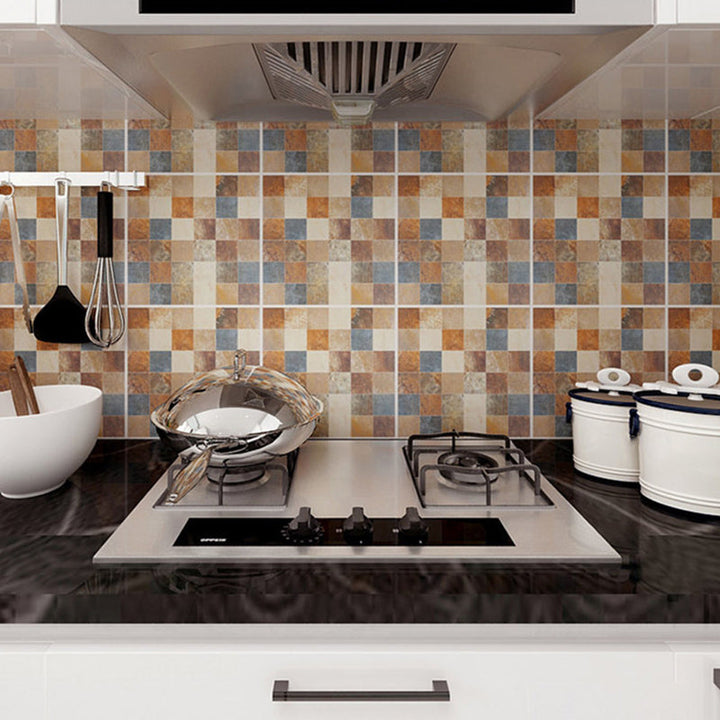 Lisslune | Peel & Stick Tiles Square Stain Resistant Plastic Peel and Stick Tiles for Kitchen 20 Pack