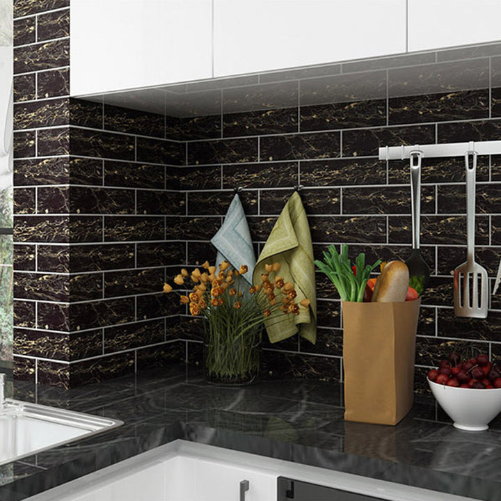 Lisslune | Peel & Stick Tiles Square Stain Resistant Plastic Peel and Stick Tiles for Kitchen 20 Pack