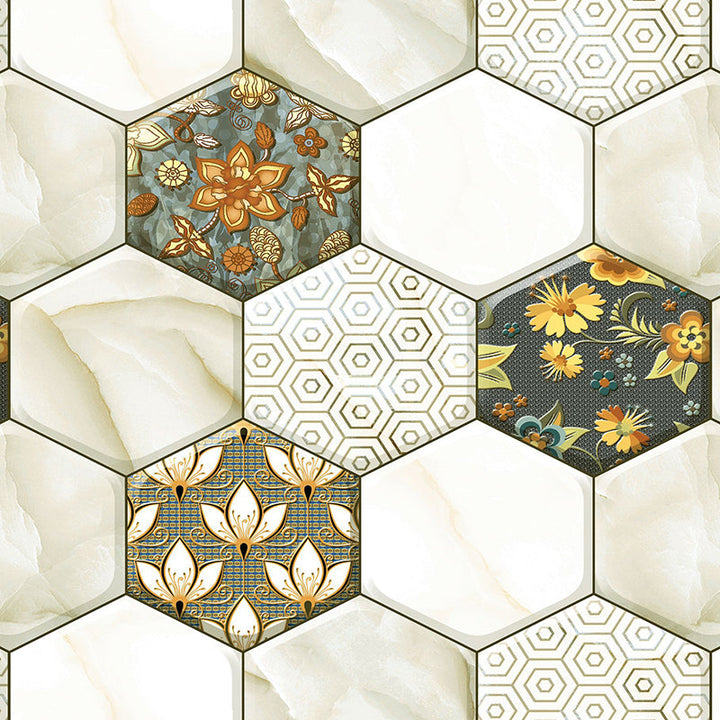 Lisslune | Peel and Stick Hexagonal Tiles Waterproof Peel & Stick Tile for Shower 2-Pack