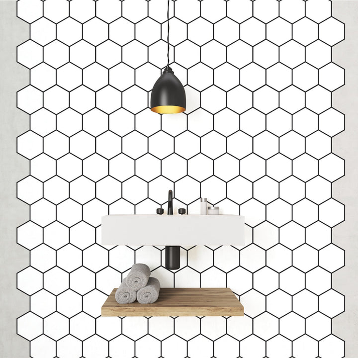 Lisslune | Peel and Stick Hexagonal Tiles Waterproof Peel & Stick Tile for Shower 2-Pack