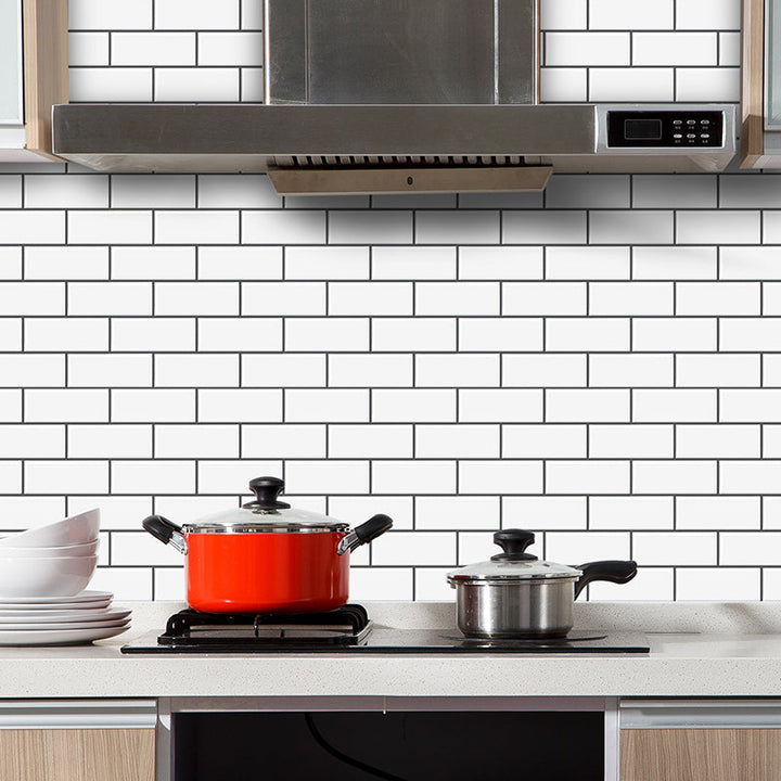 Lisslune | Peel & Stick Subway Tile PVC Stain Resistant Rectangular Peel and Stick Tile for the Kitchen