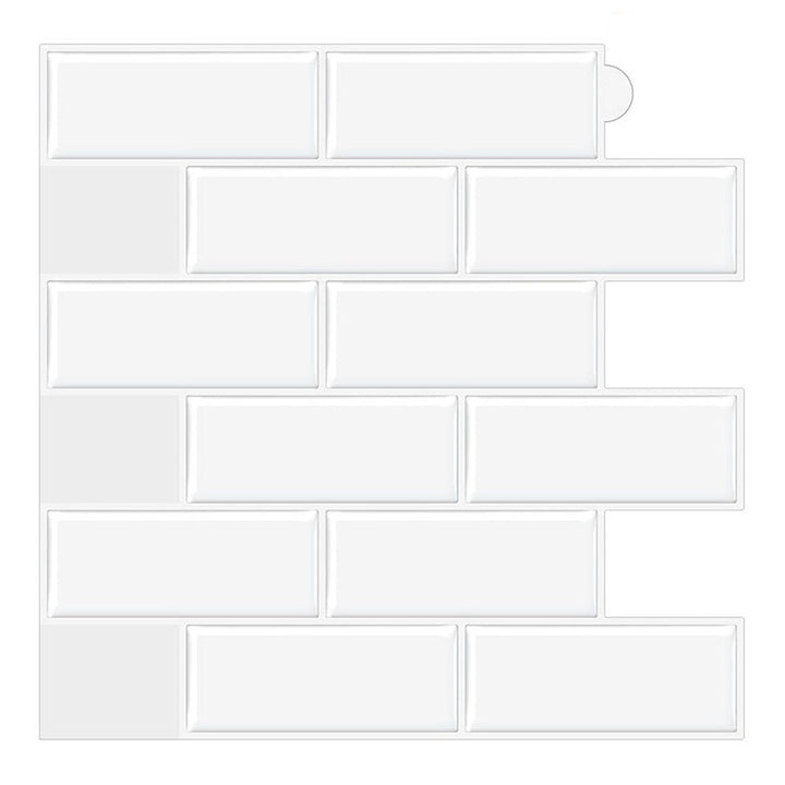 Lisslune | Peel & Stick Subway Tile PVC Stain Resistant Rectangular Peel and Stick Tile for the Kitchen
