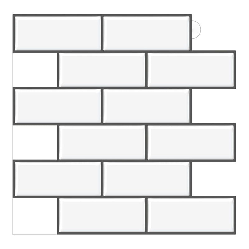 Lisslune | Peel & Stick Subway Tile PVC Stain Resistant Rectangular Peel and Stick Tile for the Kitchen