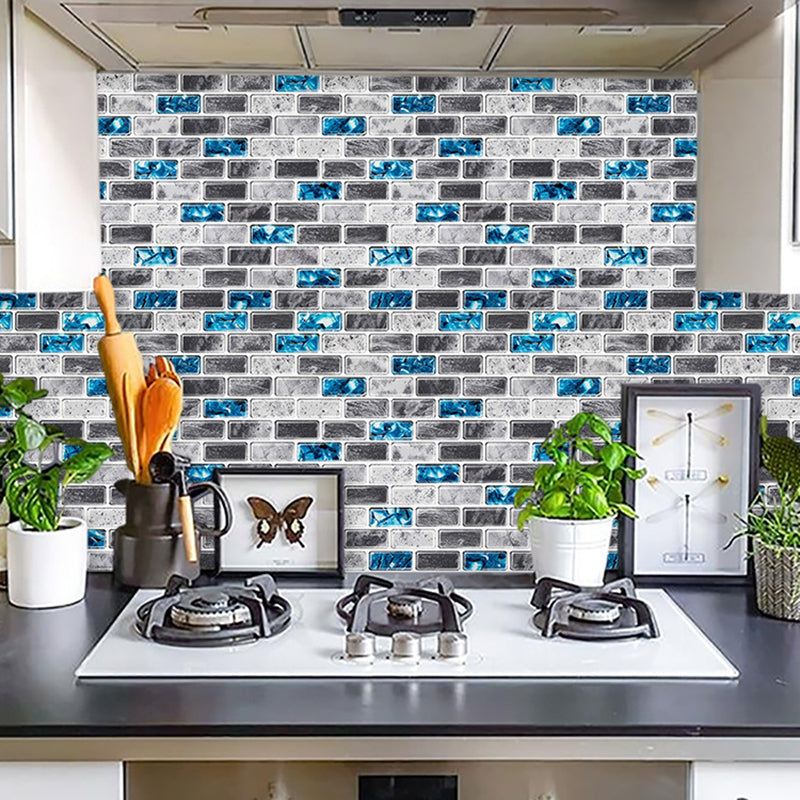 Lisslune | Peel and Stick Wall Tile Water Repellent Rectangle PVC Peel & Stick Subway Tile