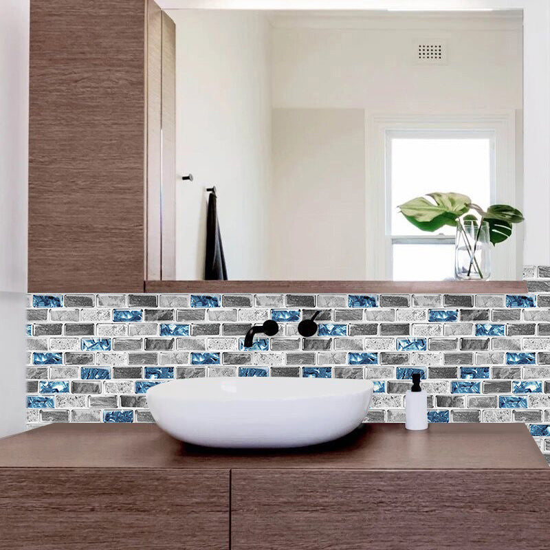 Lisslune | Peel and Stick Wall Tile Water Repellent Rectangle PVC Peel & Stick Subway Tile