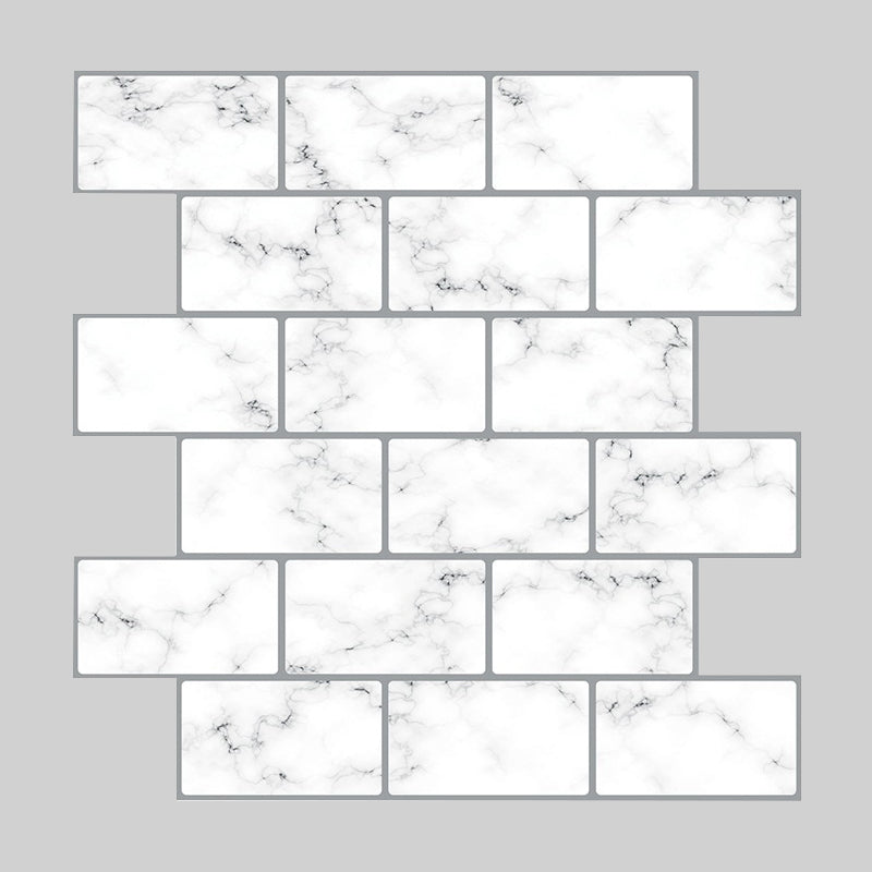Lisslune | Peel and Stick Wall Tile Water Repellent Rectangle PVC Peel & Stick Subway Tile