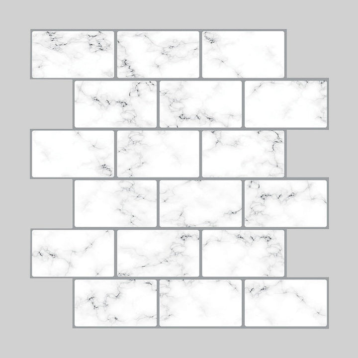 Lisslune | Peel and Stick Wall Tile Water Repellent Rectangle PVC Peel & Stick Subway Tile