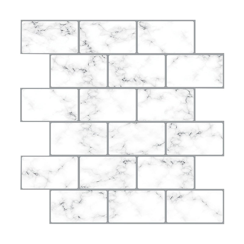 Lisslune | Peel and Stick Wall Tile Water Repellent Rectangle PVC Peel & Stick Subway Tile