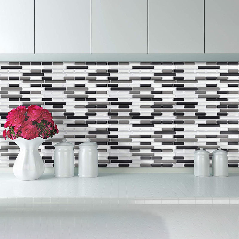 Lisslune | Peel and Stick Wall Tile PVC Rectangle Peel and Stick Subway Wall Tile for the Kitchen