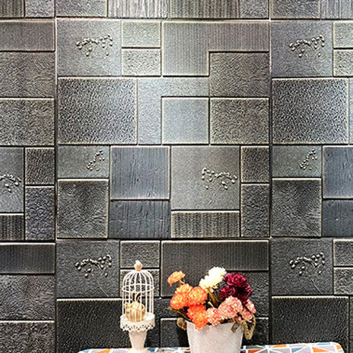 Lisslune | Industrial Wall Plank 3D Brick Bathroom Living Room Wall Panel Set of 1