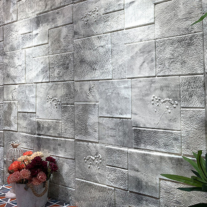 Lisslune | Industrial Wall Plank 3D Brick Bathroom Living Room Wall Panel Set of 1